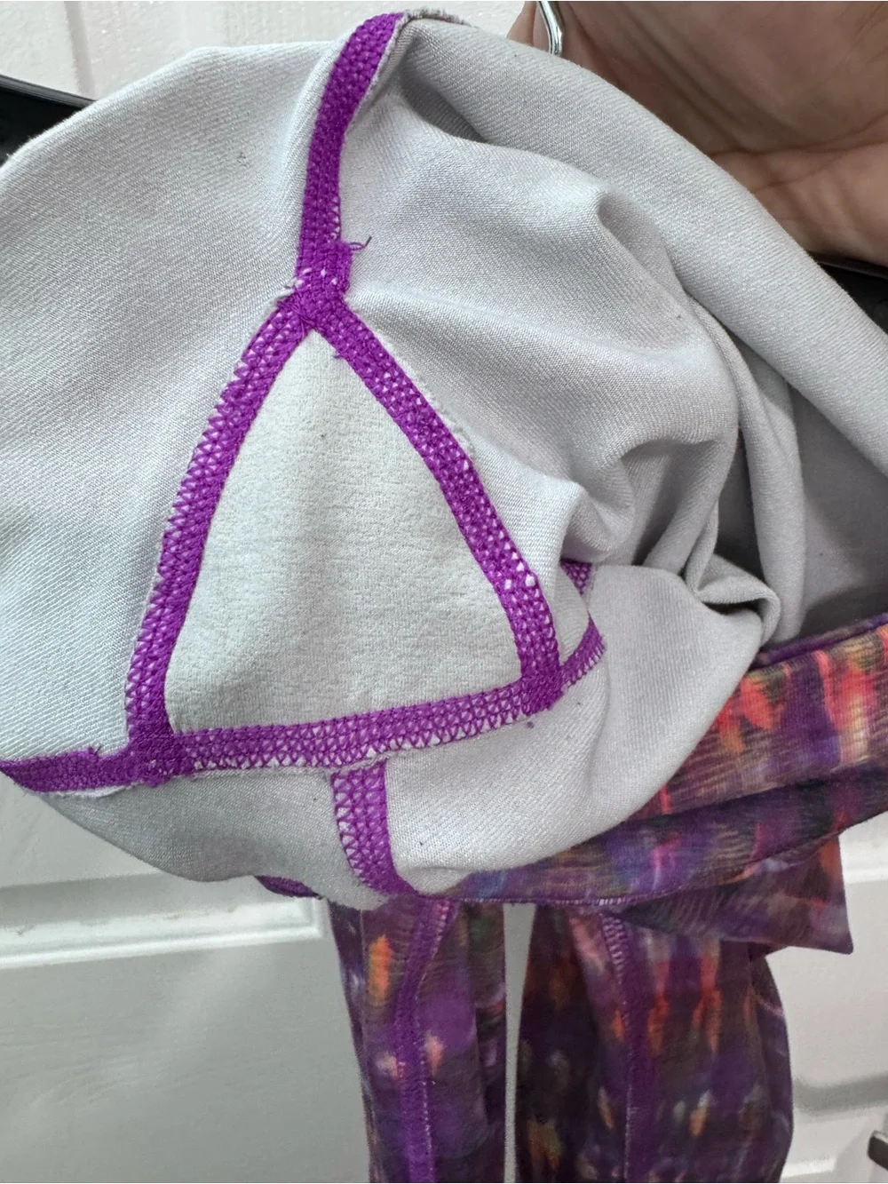 ALO Yoga Purple Multicolor Patterned Leggings